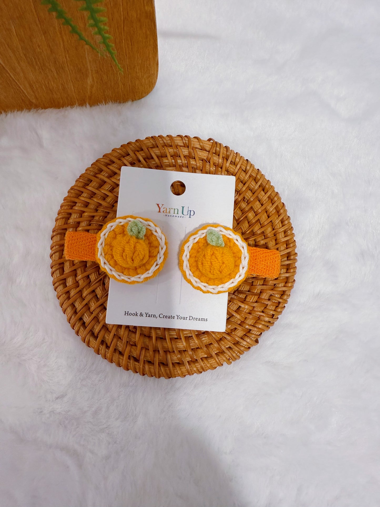 Orange Baby Hair Clips