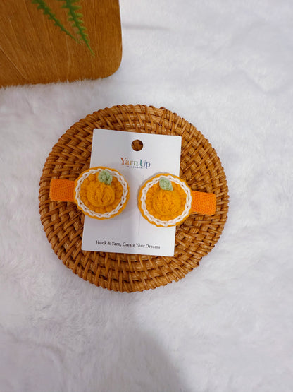 Orange Baby Hair Clips