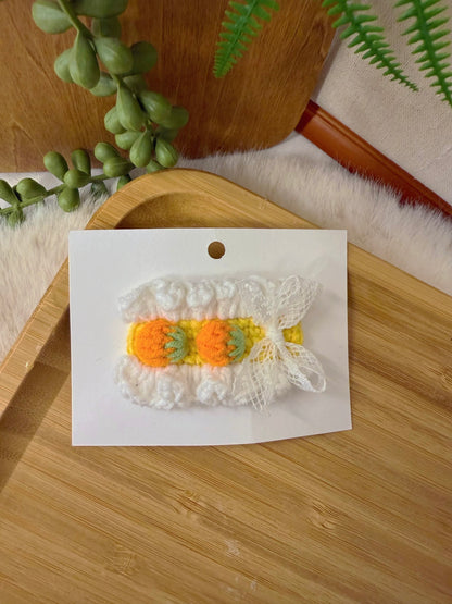 Twin Orange Hair Clip