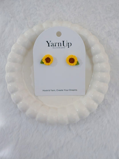 Mini Sunflower Stud Earrings