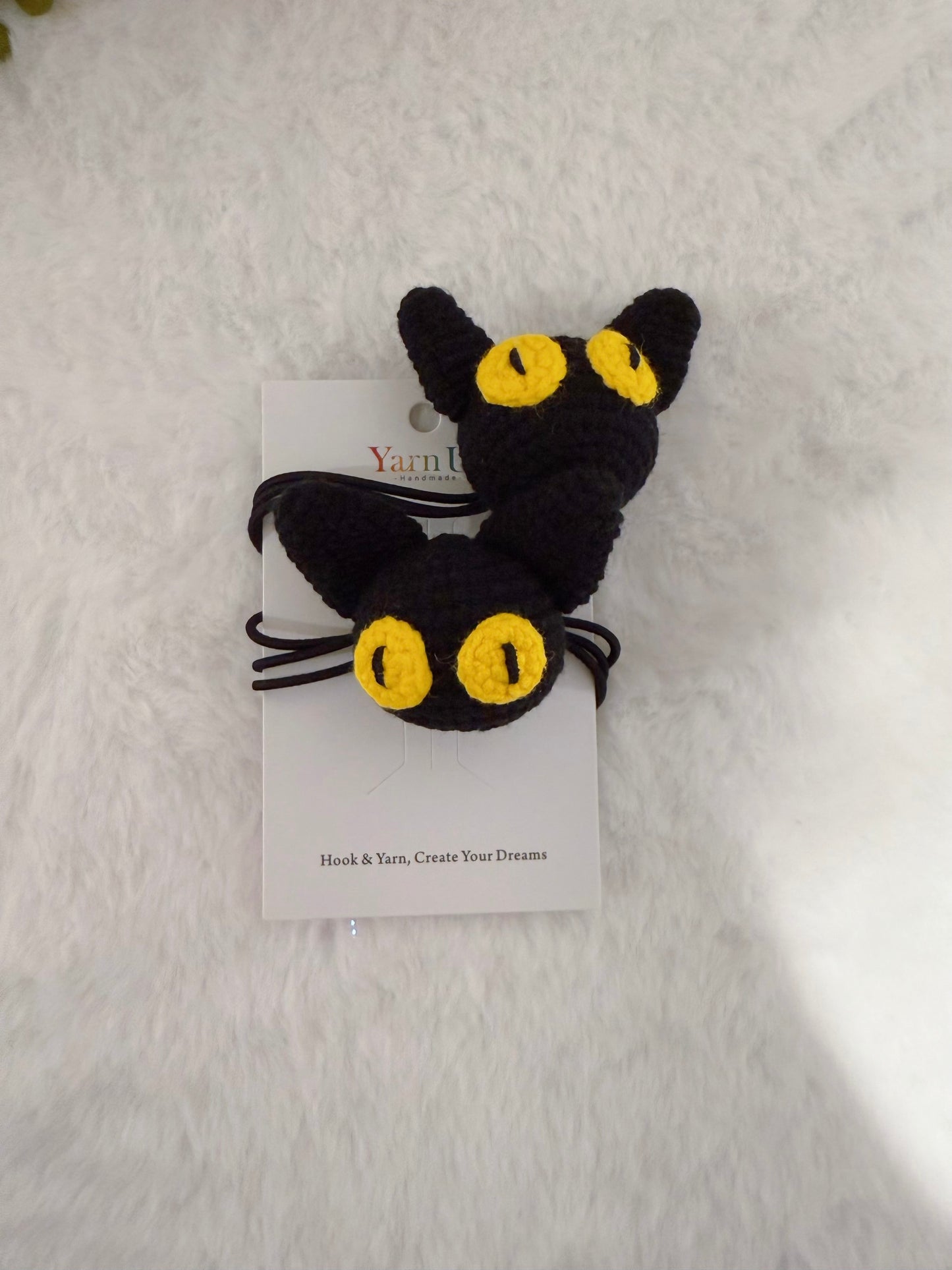 Black Cat Head Hair Tie