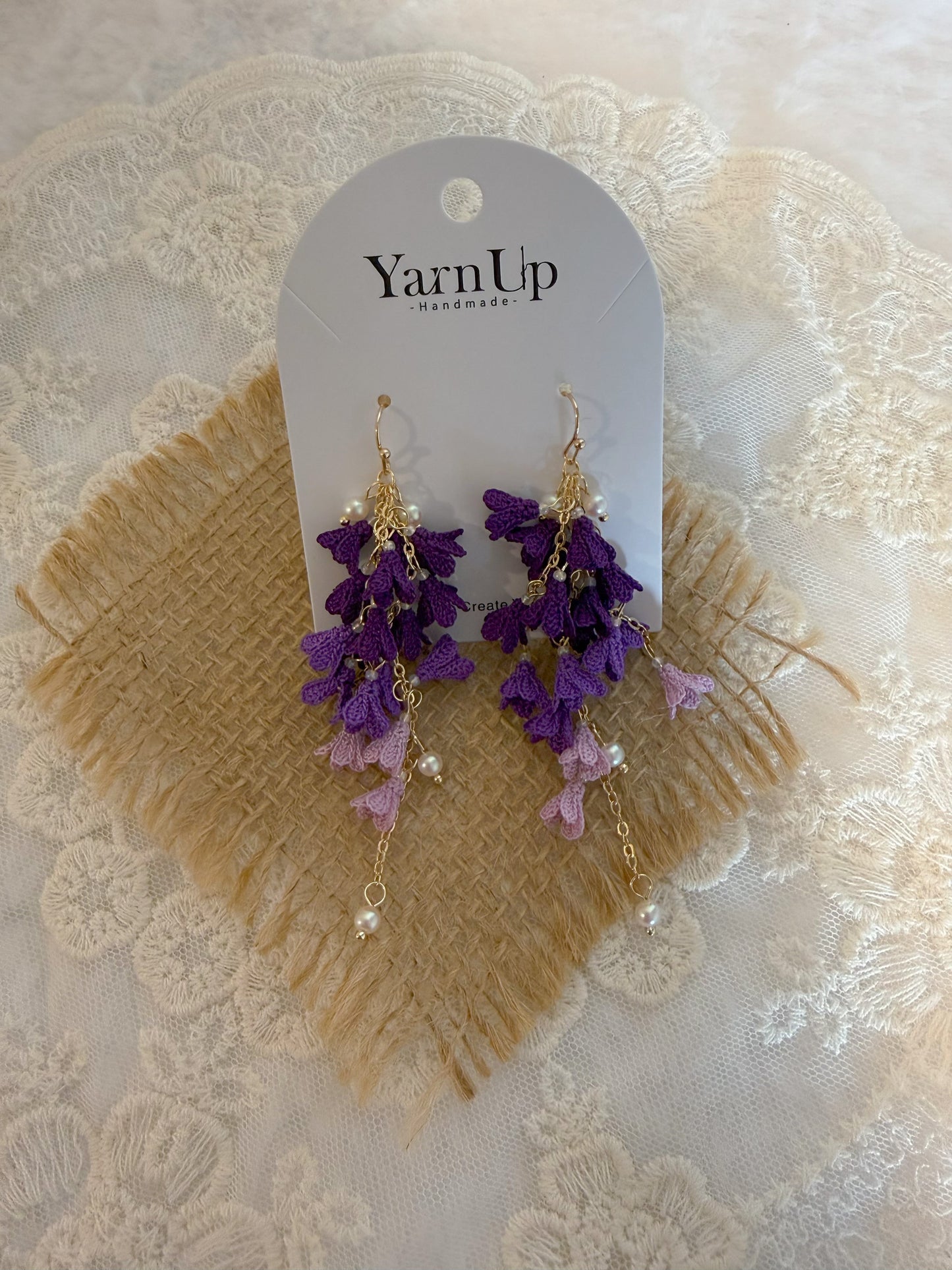 Lavender Lace Earrings