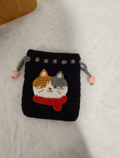 Scarf Cat Mini Purse