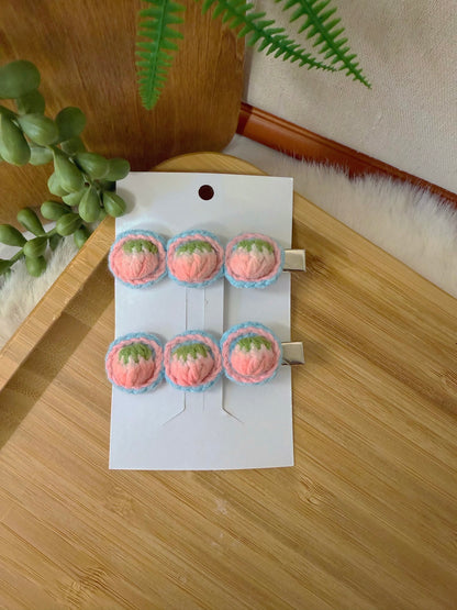Triple Berry Charm Hair Clip