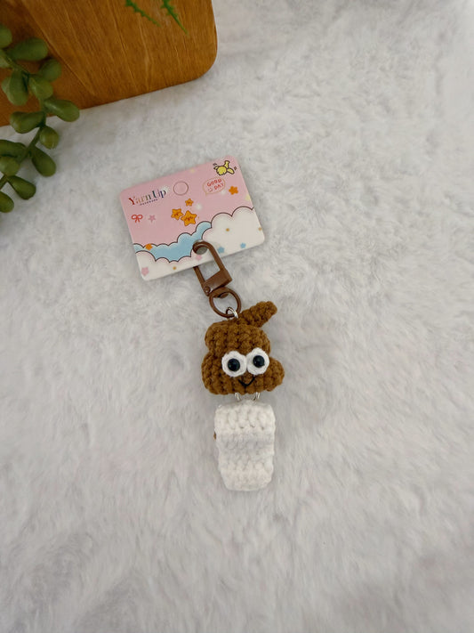 Poopy Roll Key Charm