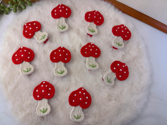 Heart Shape Mushroom Hair Clip