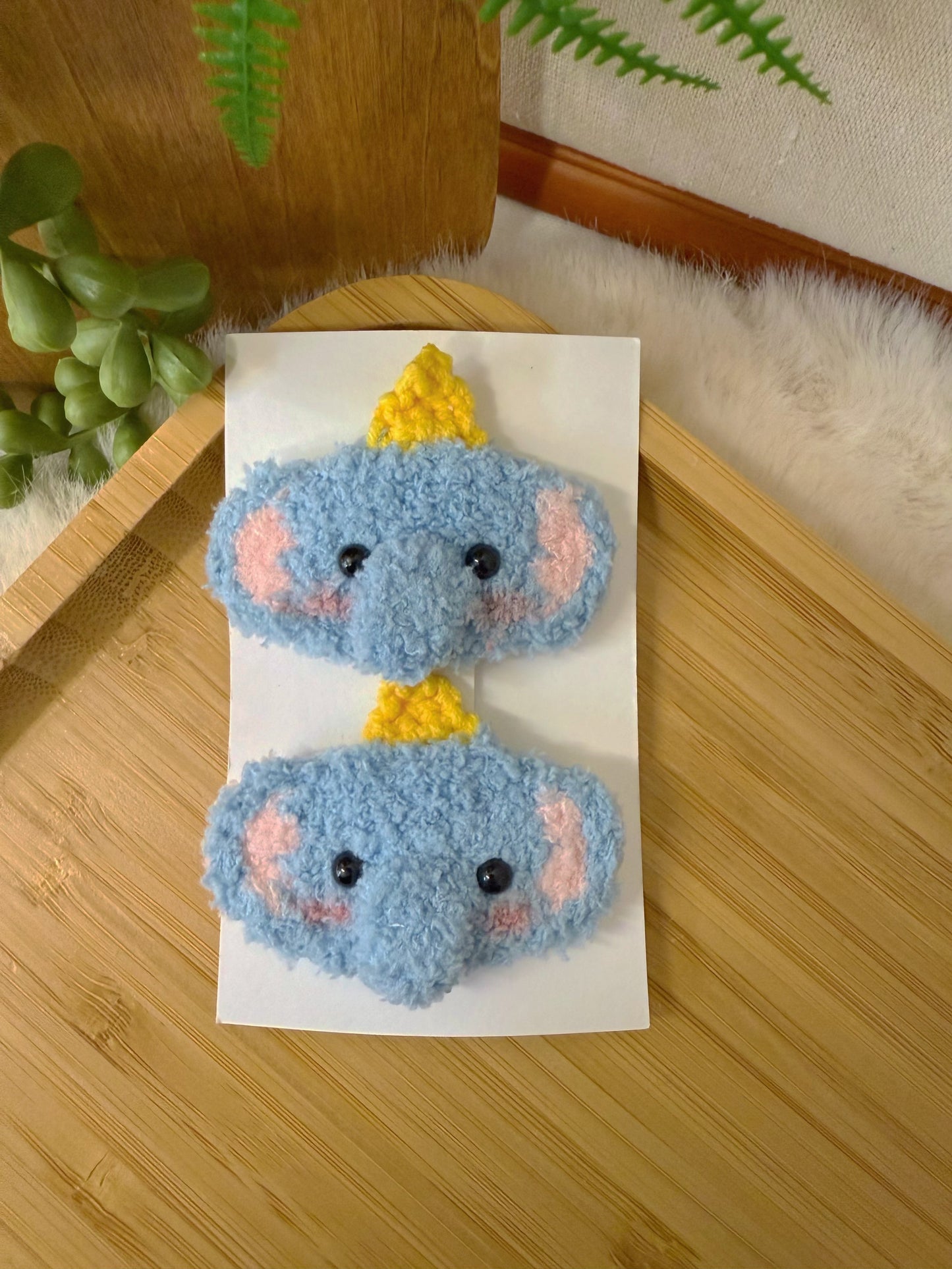 Fluffy Elephant Hair Clip