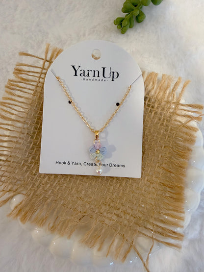 Puff Flower Necklace