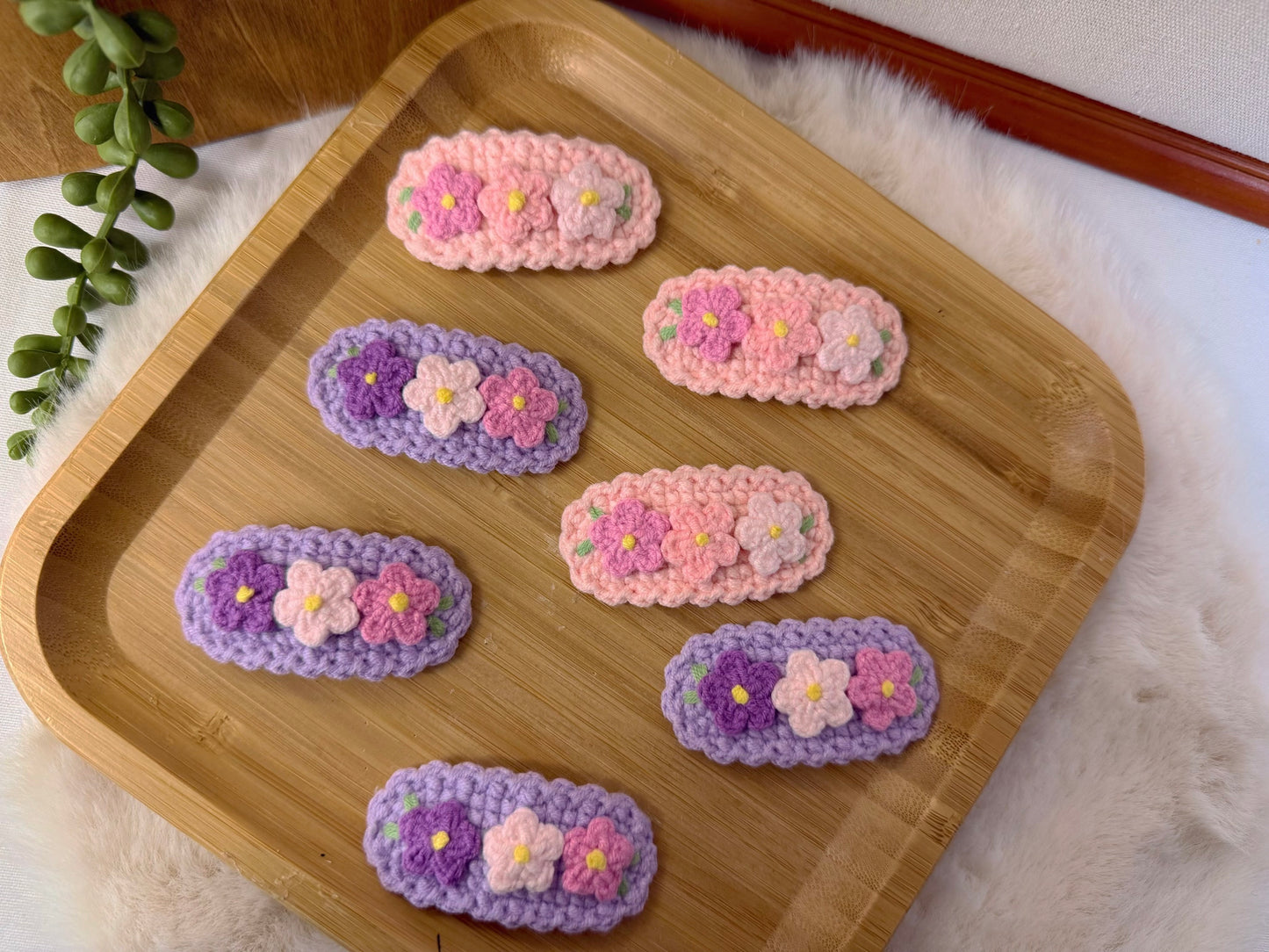 Pastel Triple Flower Hair Clip