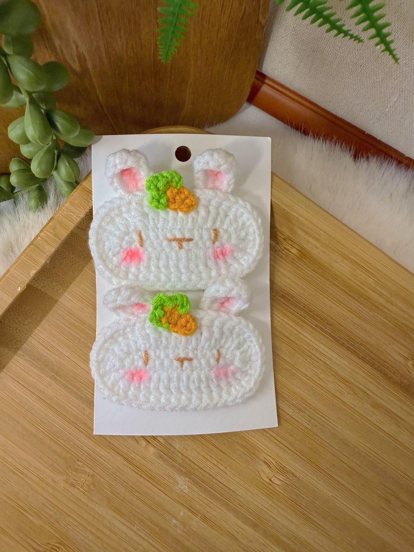 Carrot Bunny Hair Clip