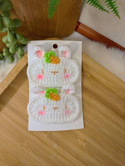 Carrot Bunny Hair Clip