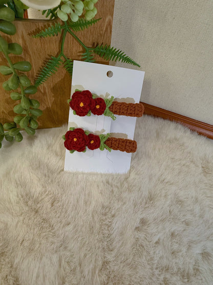 Vintage Rose Alligator Clip