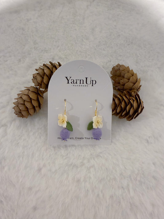 Blueberry & Flower Earrings