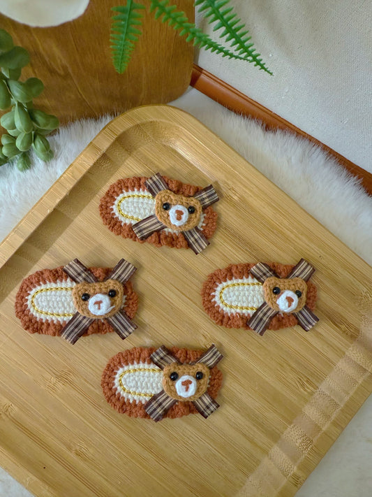 Teddy Bow Hair Clip