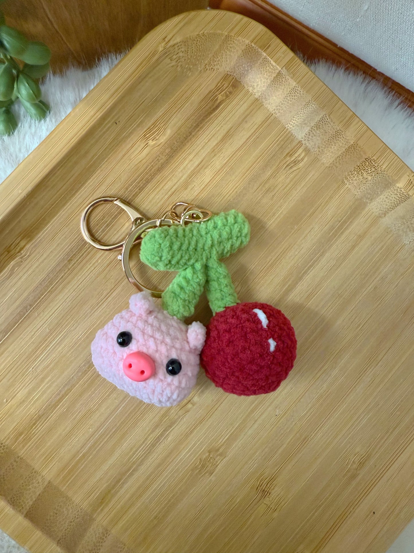 Cherry Animal Key Charm