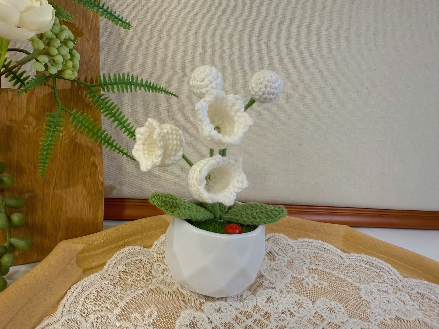 Potted Lily of the Valley with Light