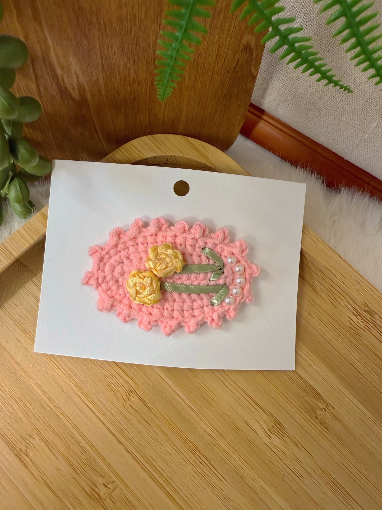 Ribbon Roses Hair Clip