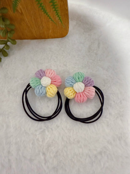Puff Flower Hair Tie