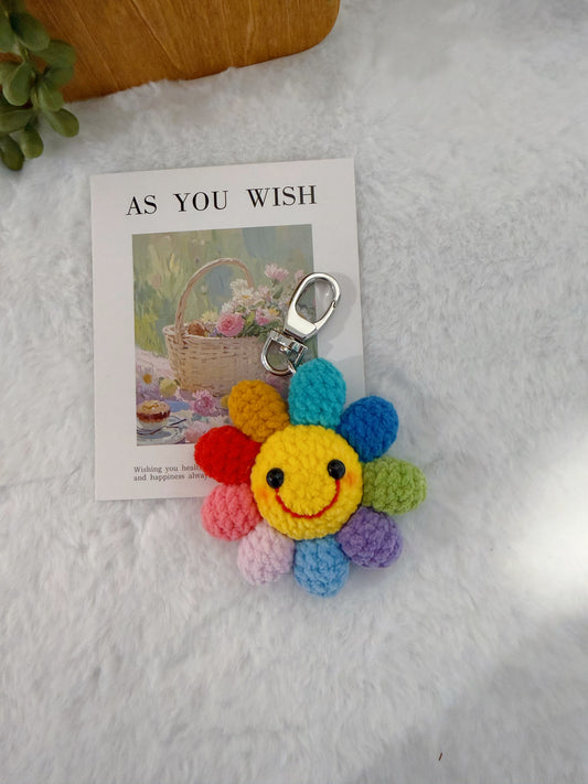 Smiling Flower Key Charm