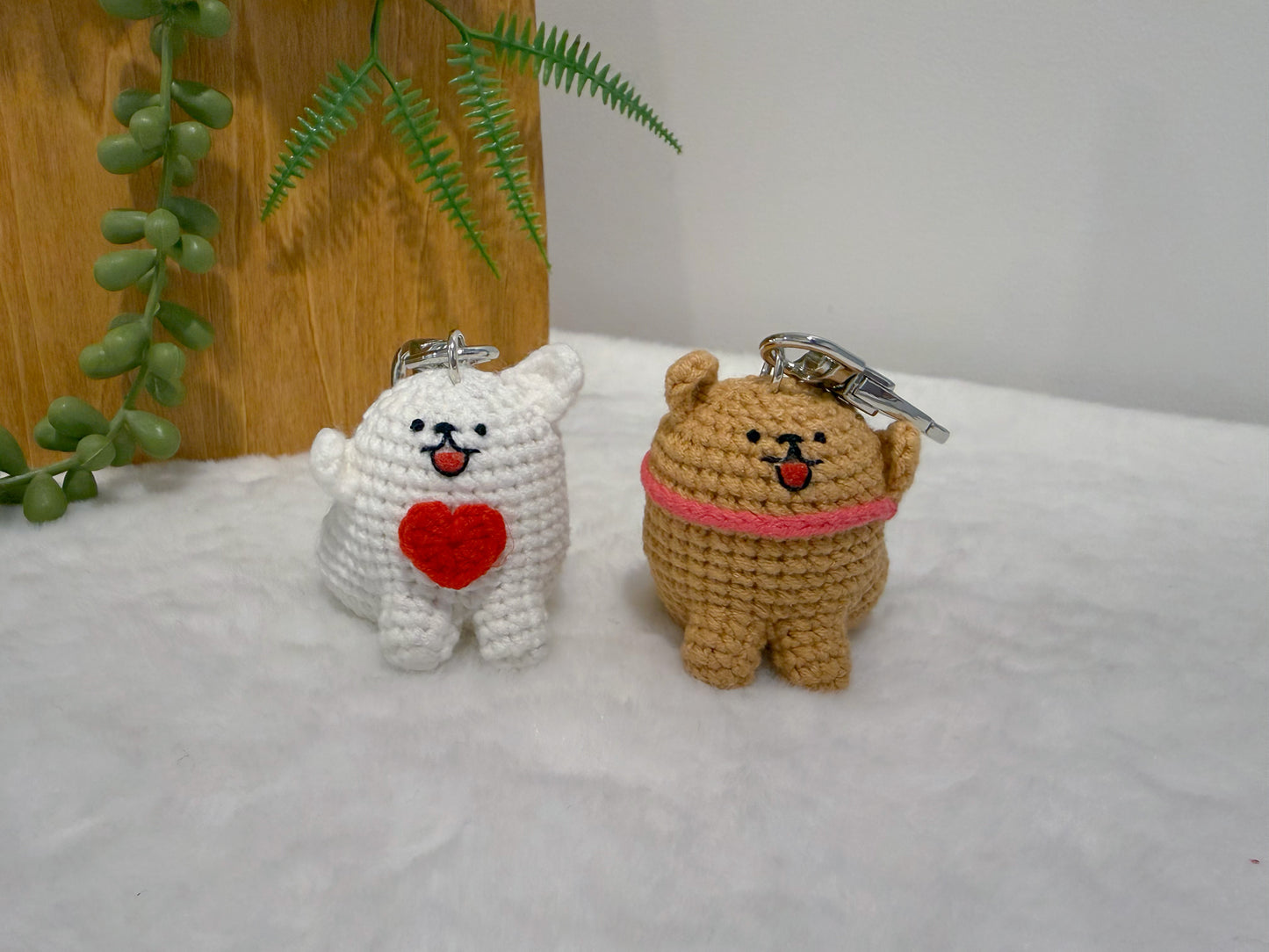 Magnetic Love Puppy Keychain Set