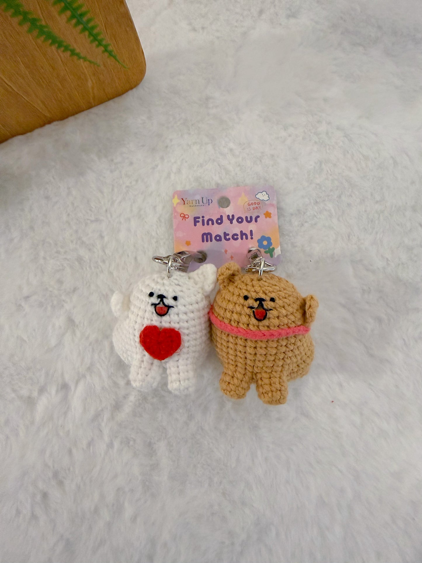 Magnetic Love Puppy Keychain Set