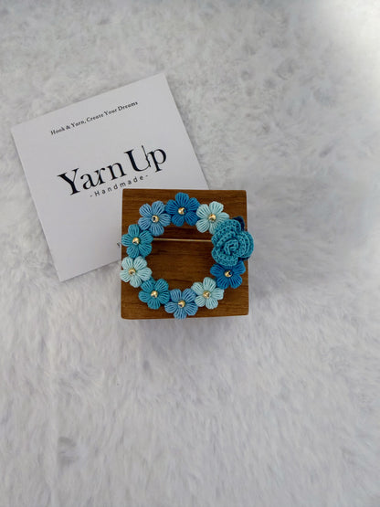 Rose & Flowers Wreath Brooch