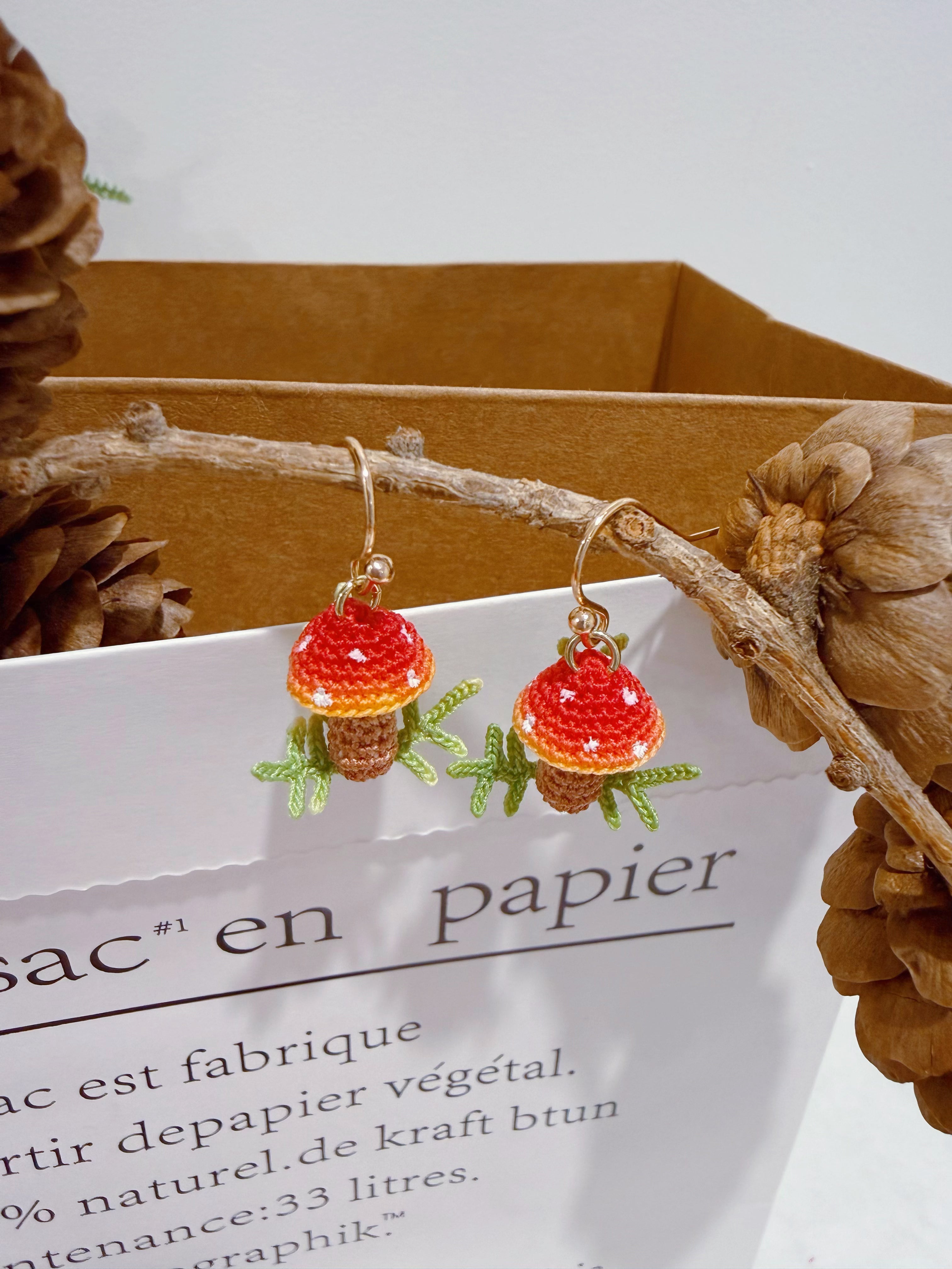Forest Mushroom Earrings