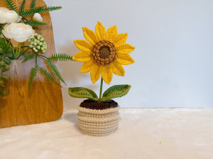Golden Sunflower Pot