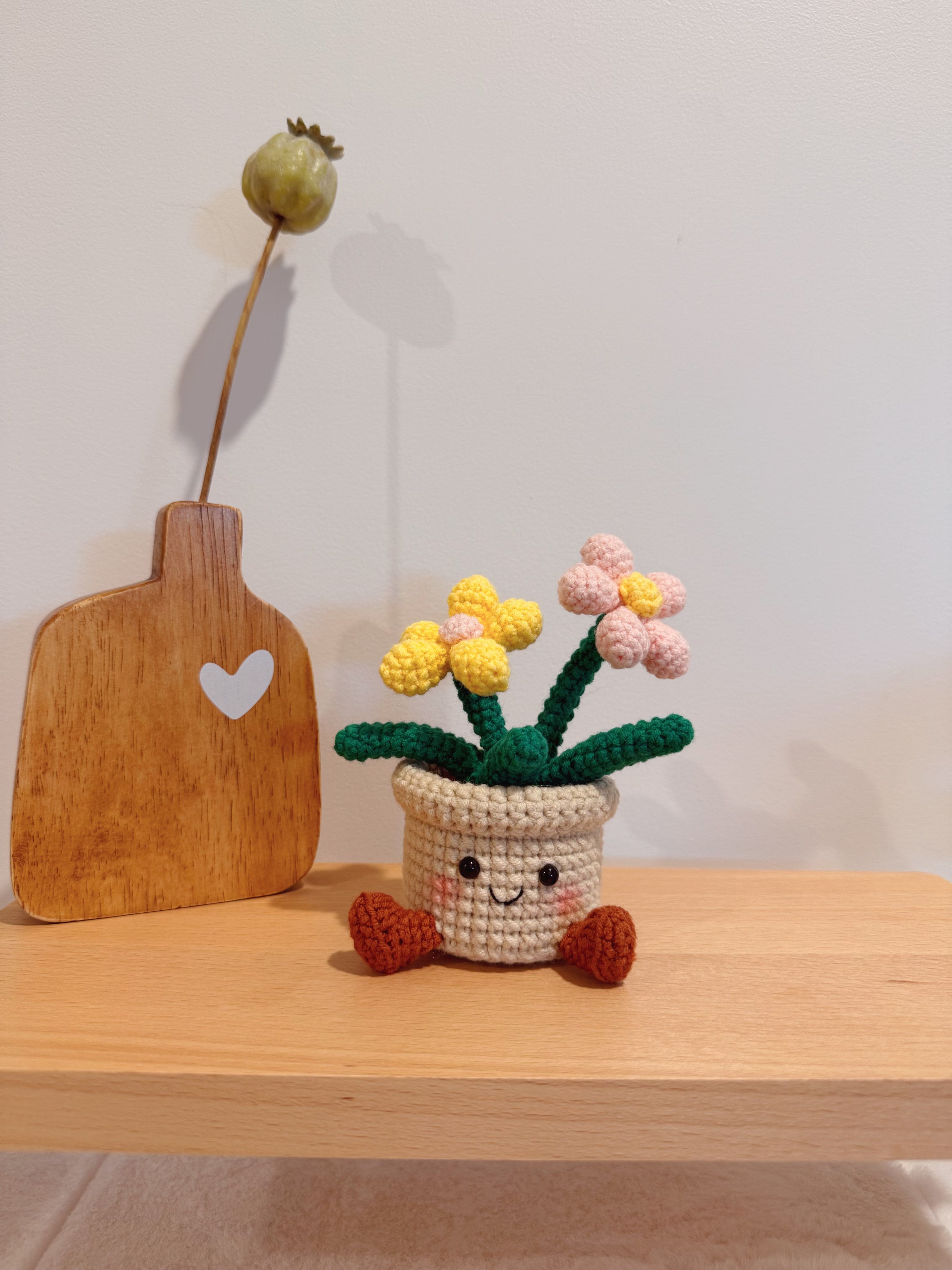 Happy Flowers Pot Decoration