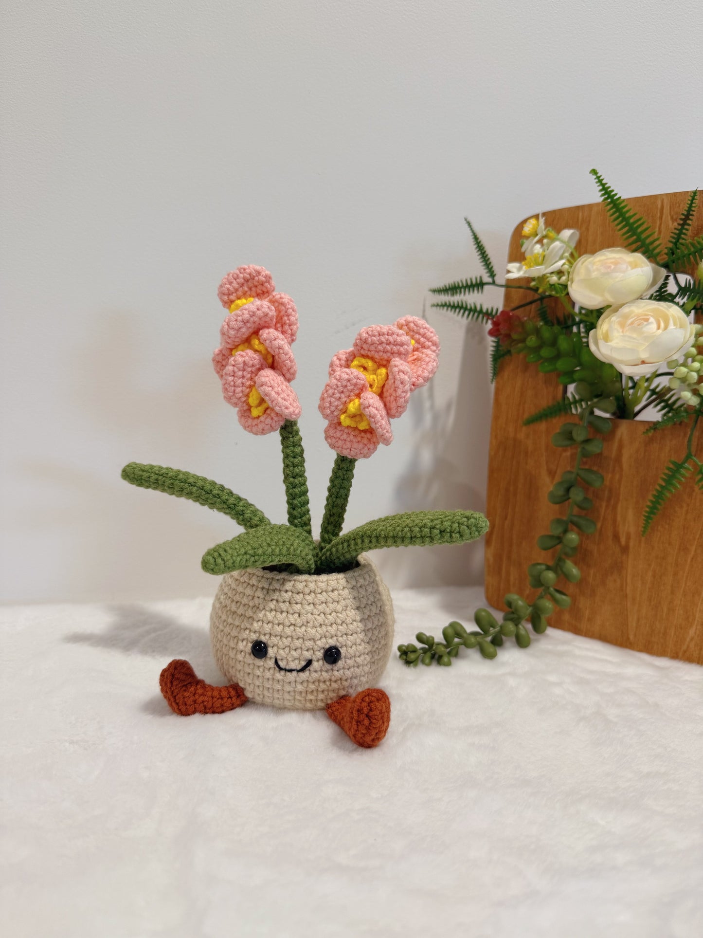Happy Pink Orchid Pot