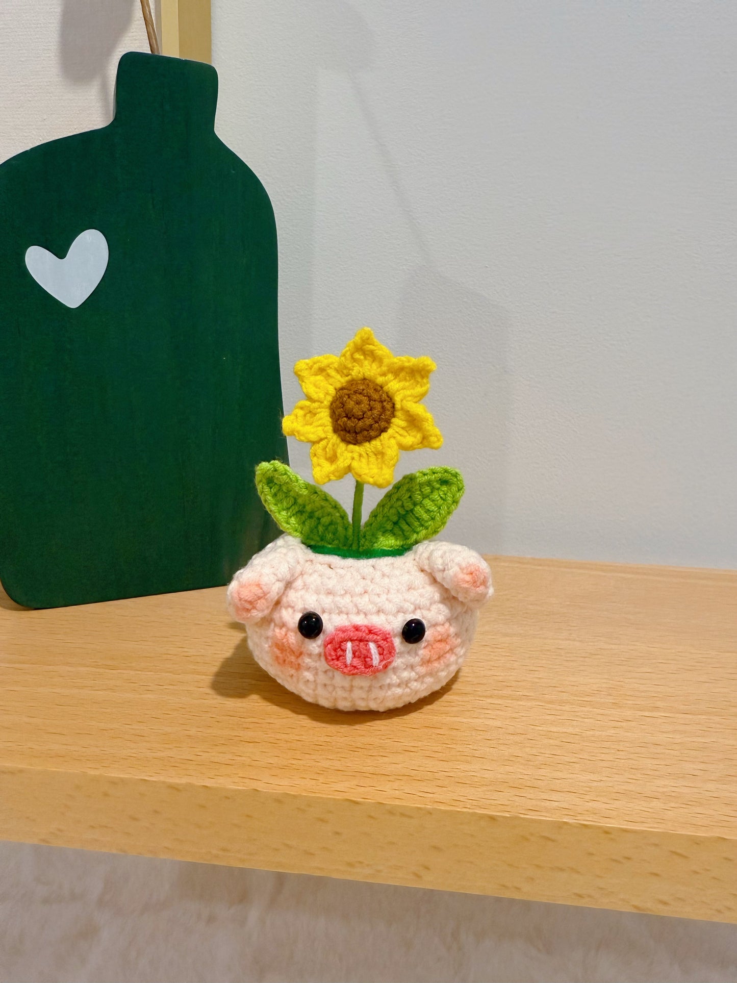 Sunflower Piggy Pot