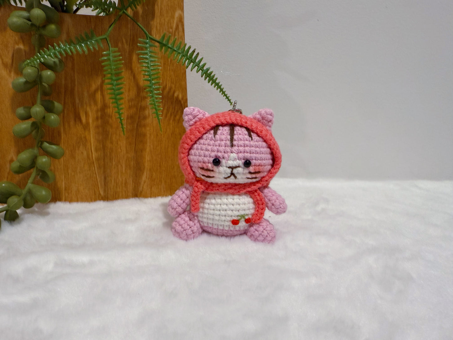 Granny Hood Cat Key Charm