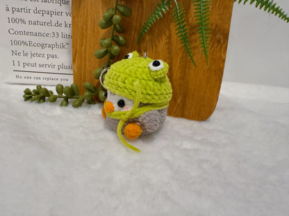 Frog Hat Penguin Key Charm
