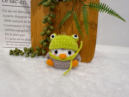 Frog Hat Penguin Key Charm