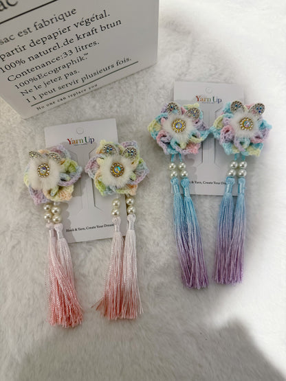 Flower Bunny Hair Clip Set