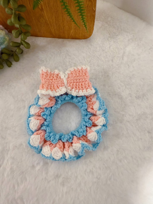 Pink Bow Scrunchies