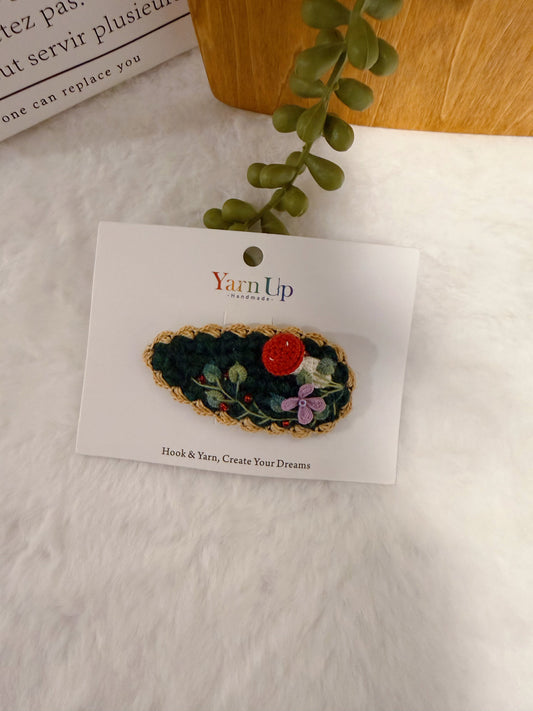 Woodland Blossom Embroideried Hair Clip