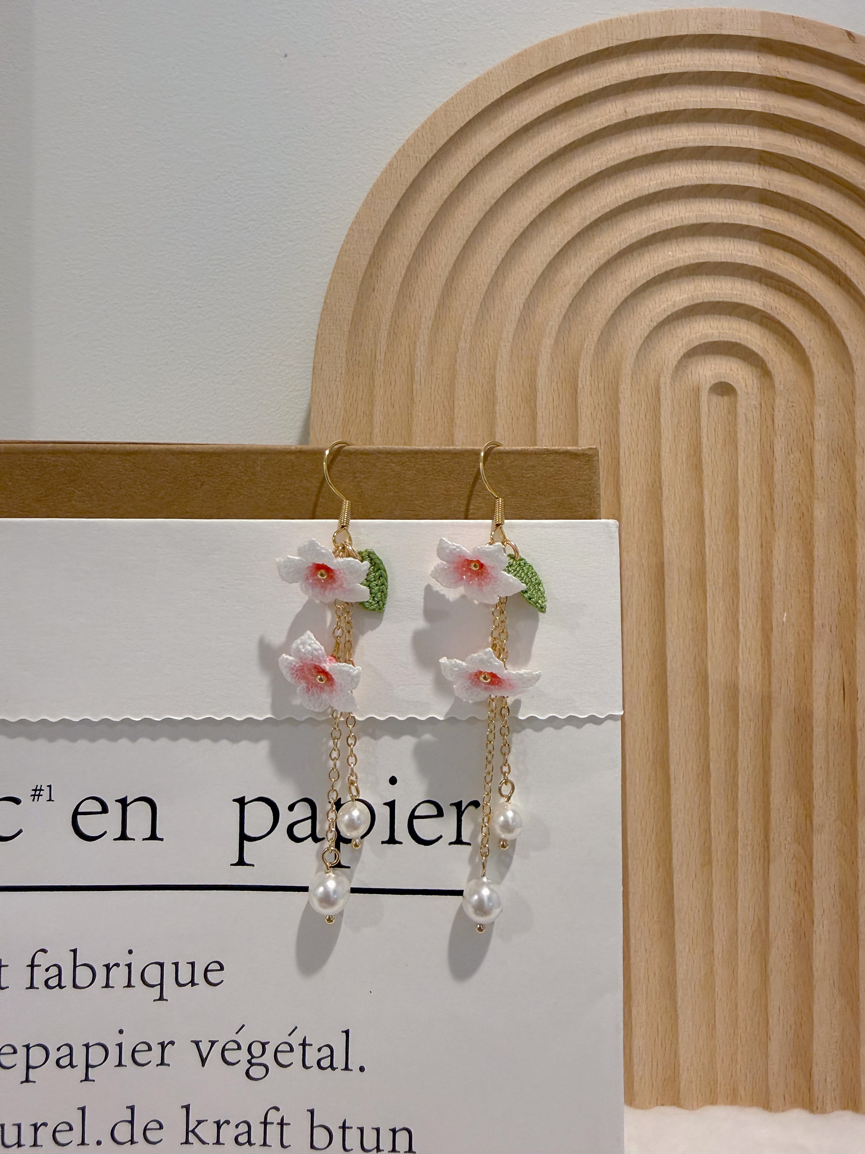 Spring Flower Pearl Earrings