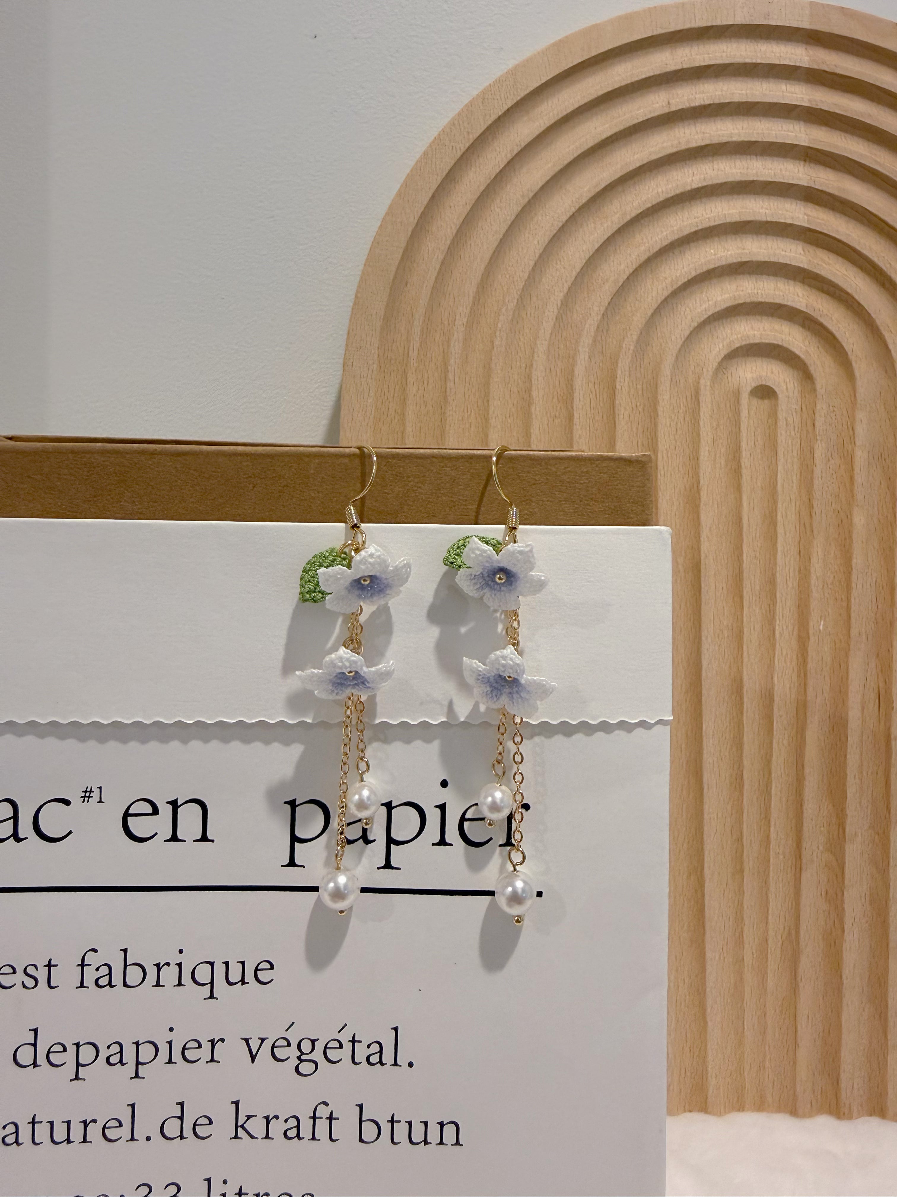 Spring Flower Pearl Earrings