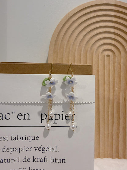 Spring Flower Pearl Earrings