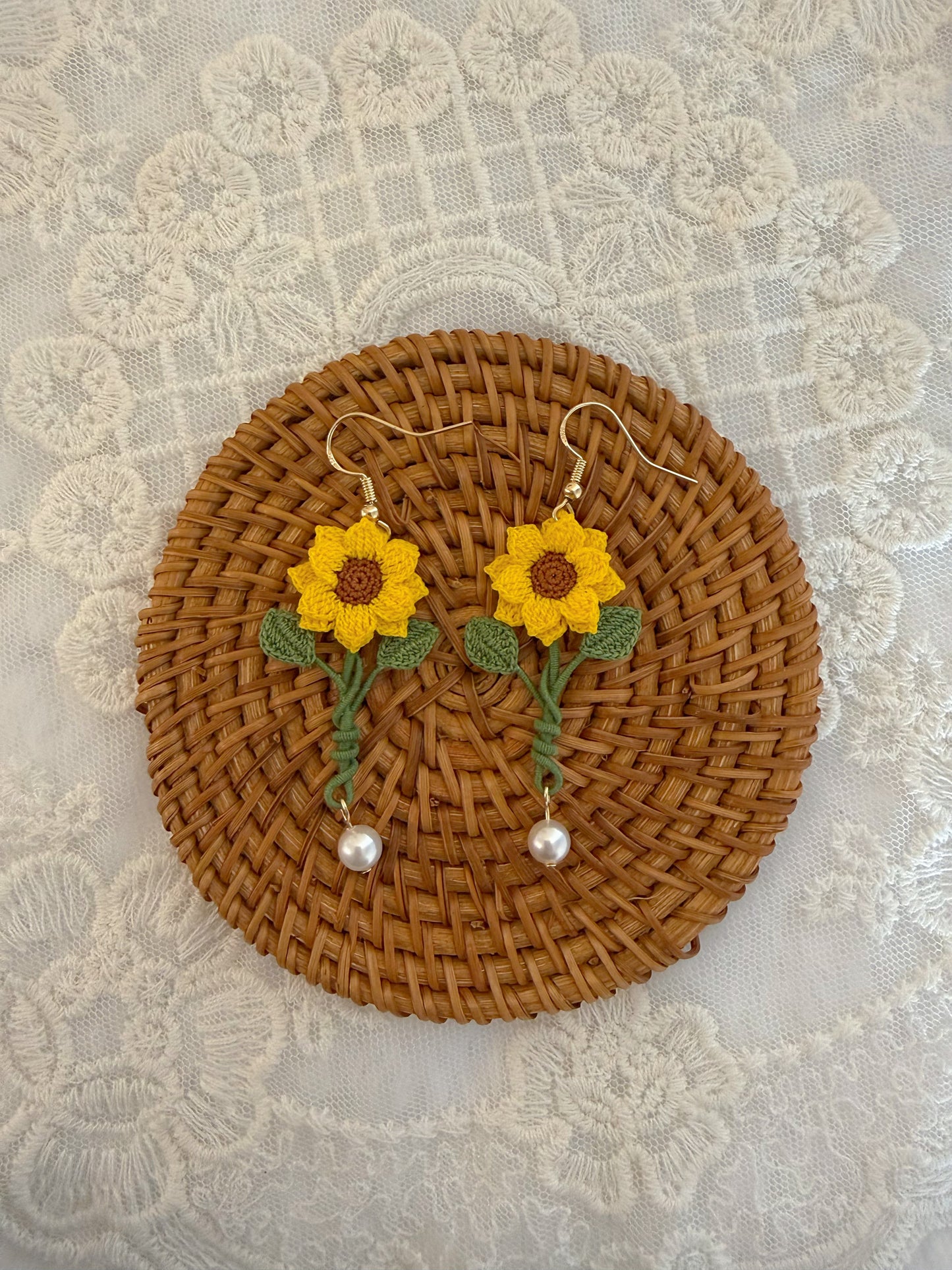 Sunflower Vine Earrings