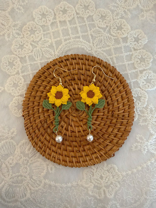 Sunflower Vine Earrings