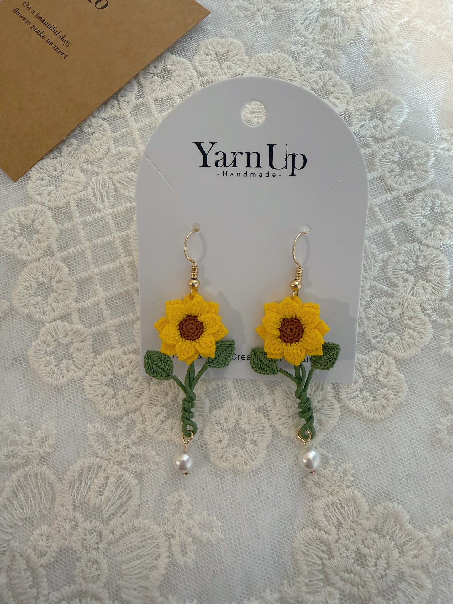 Sunflower Vine Earrings