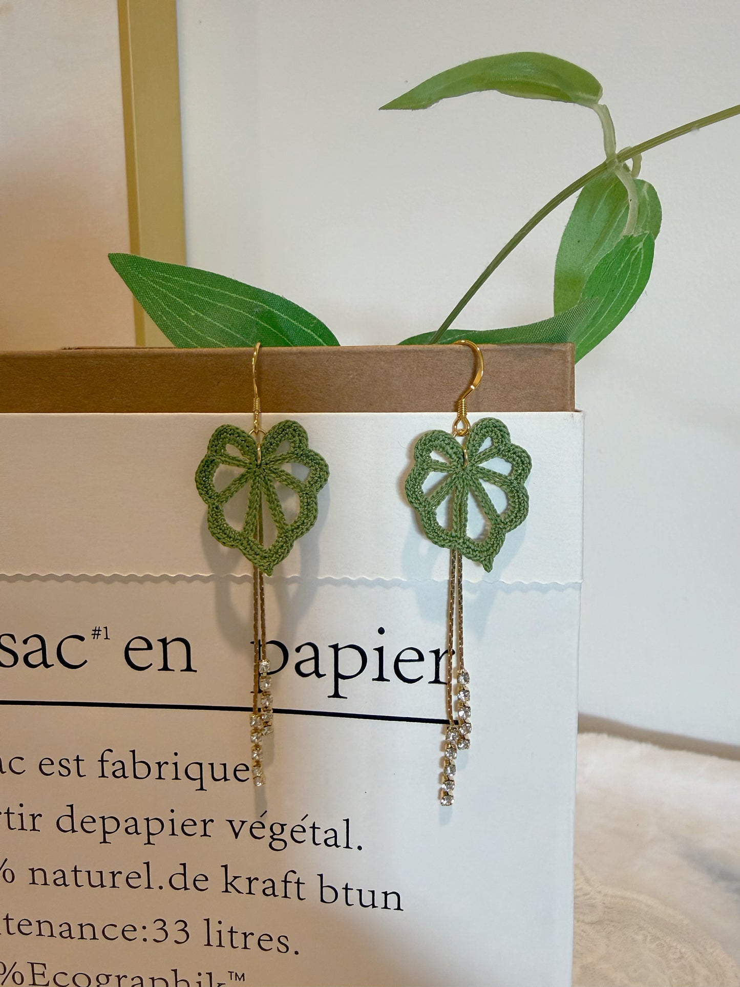 Monstera Earrings